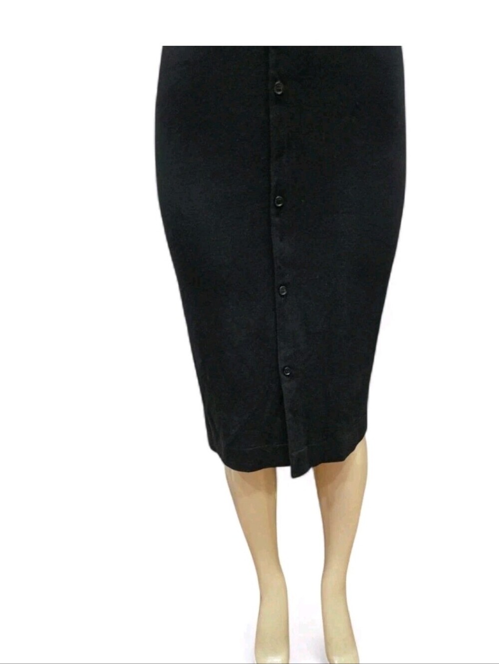 Ralph Lauren Black Logo Polo Buttoned Dress Women's Size S VTG - Picture 8 of 13